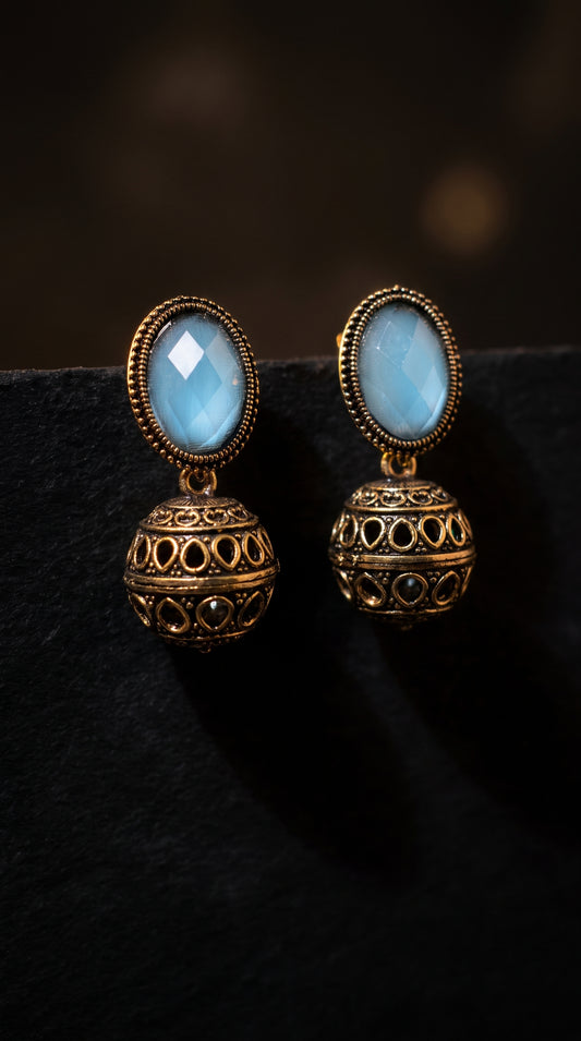 Azure Grace Jhumki Earrings