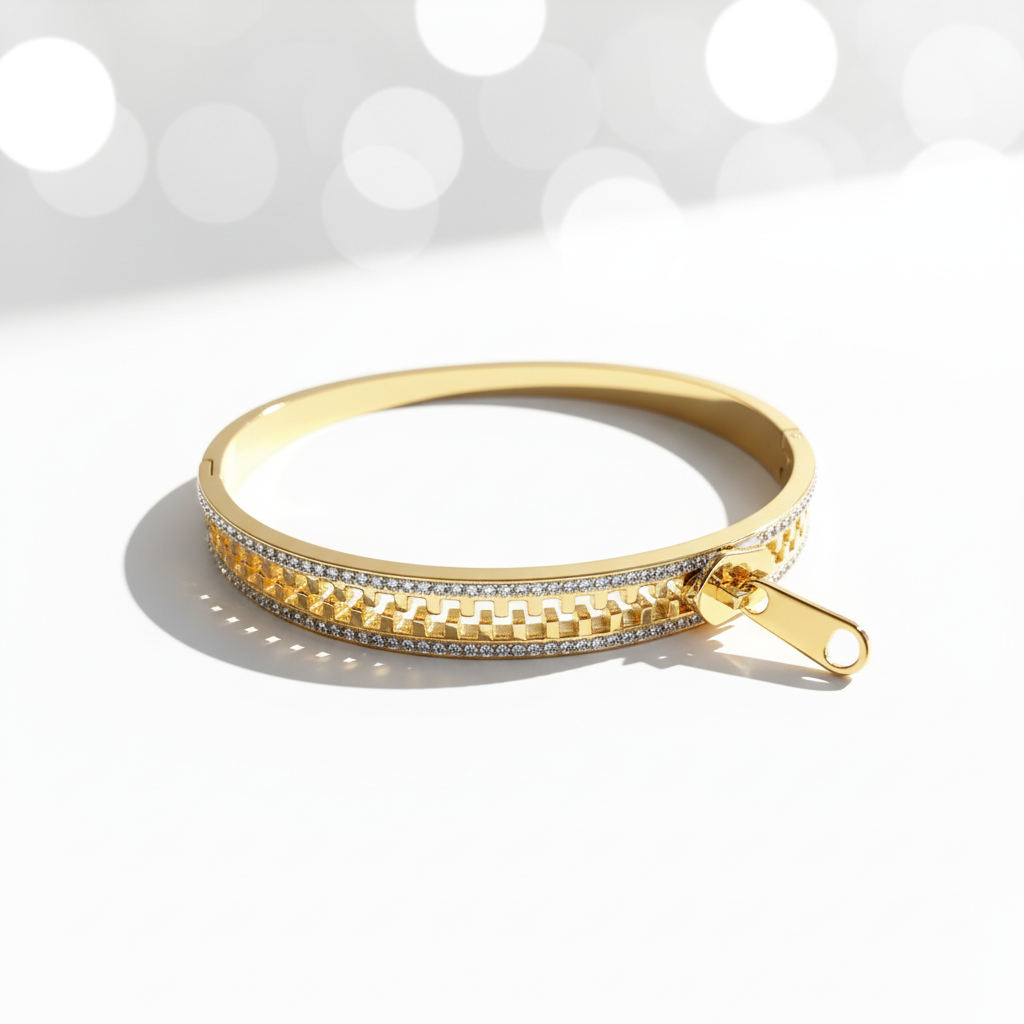 Zipper-Inspired Statement Bracelet(ANTI TARNISH)