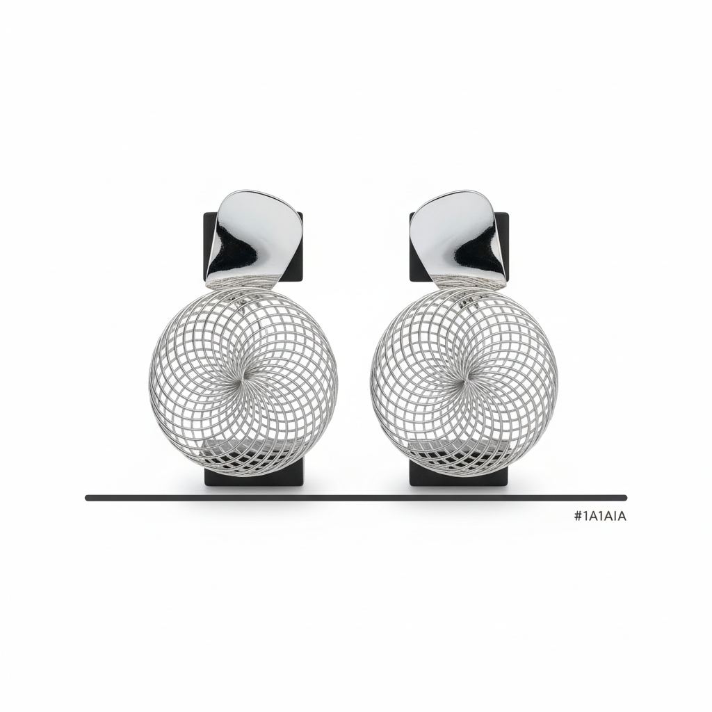 Radiant Wire-Mesh Statement Earrings