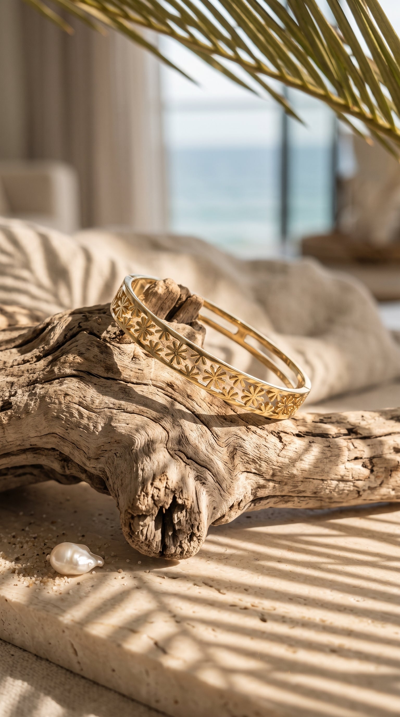 Golden Bloom Floral Bracelet