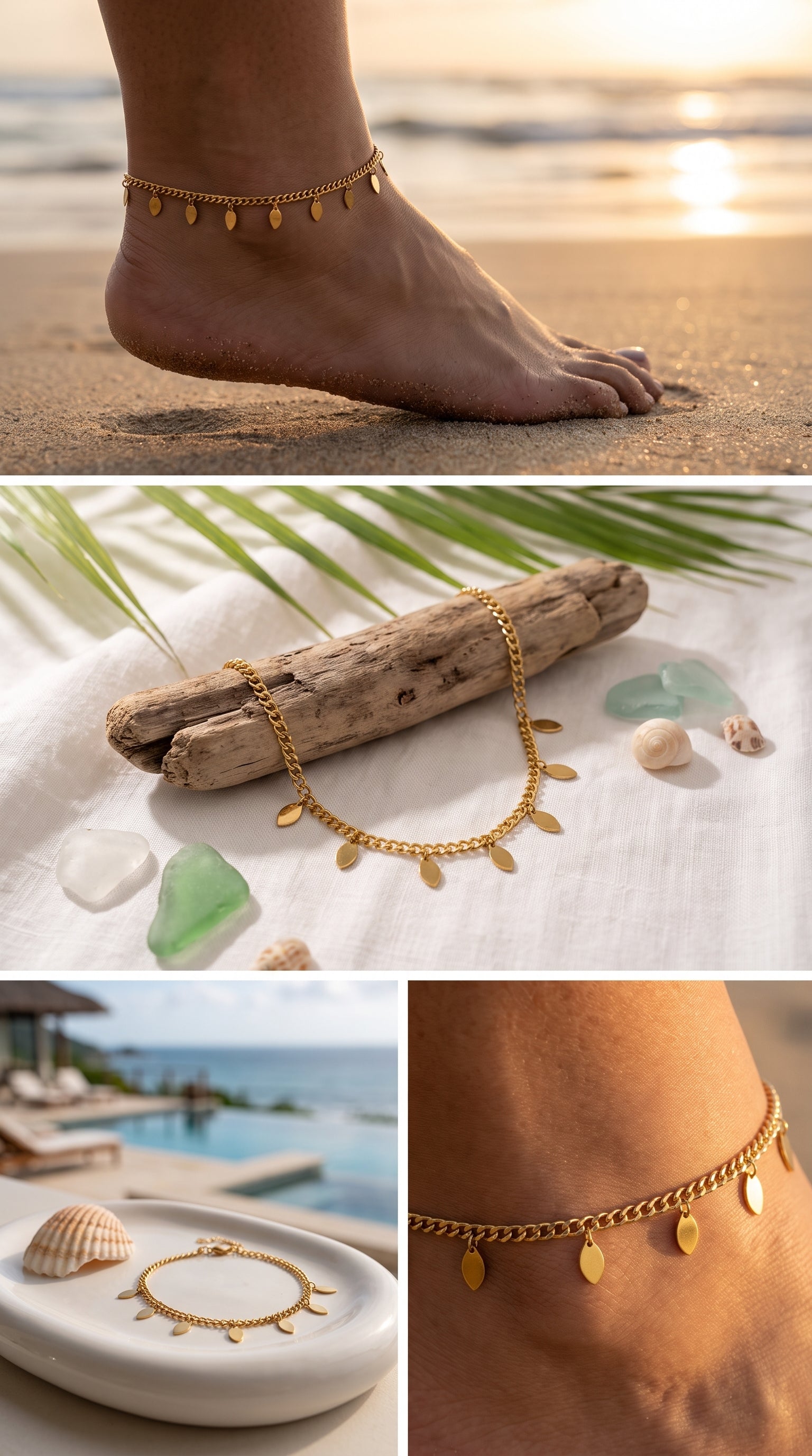 Golden Charm Anti-Tarnish Anklet