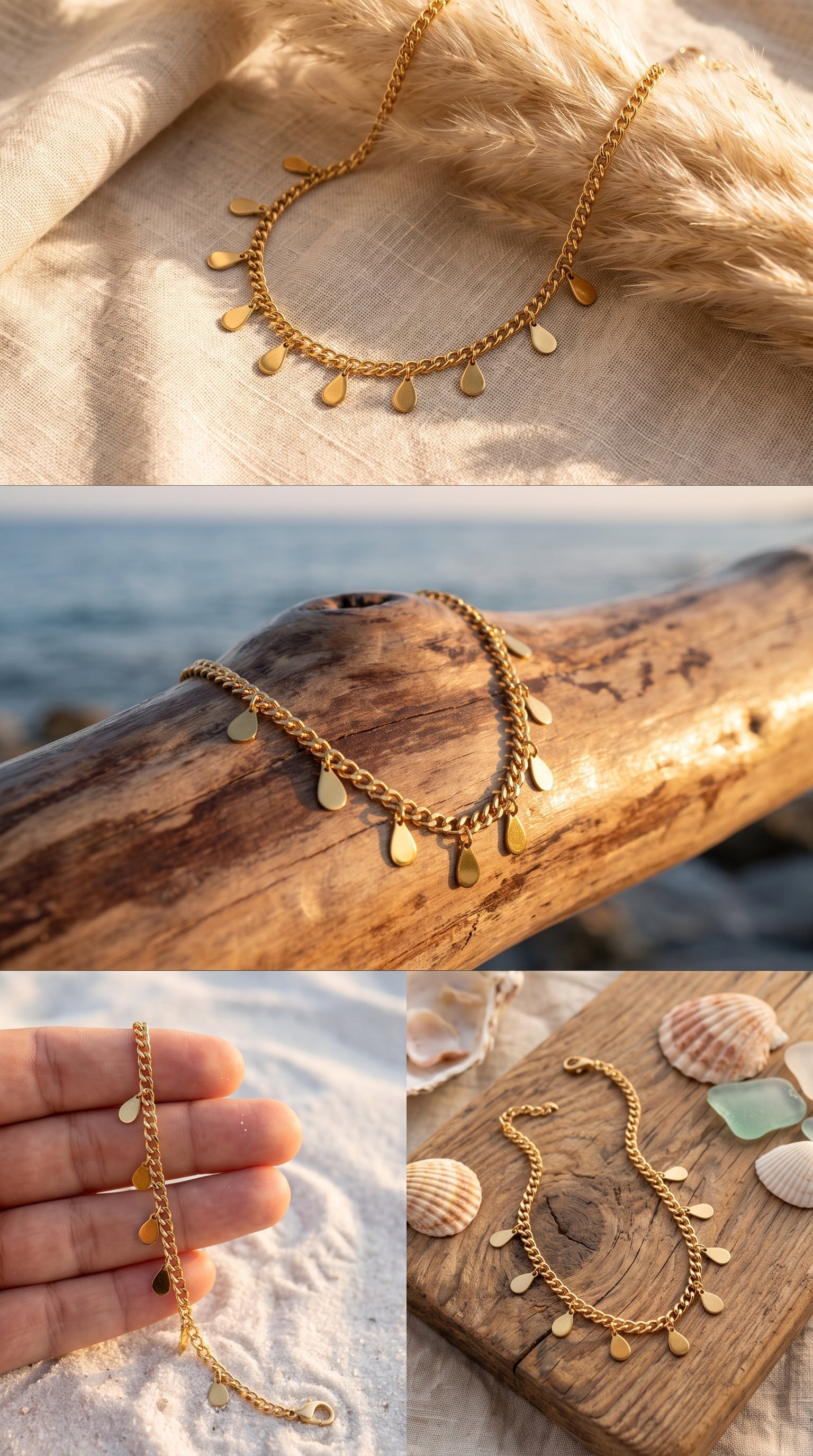 Golden Charm Anti-Tarnish Anklet