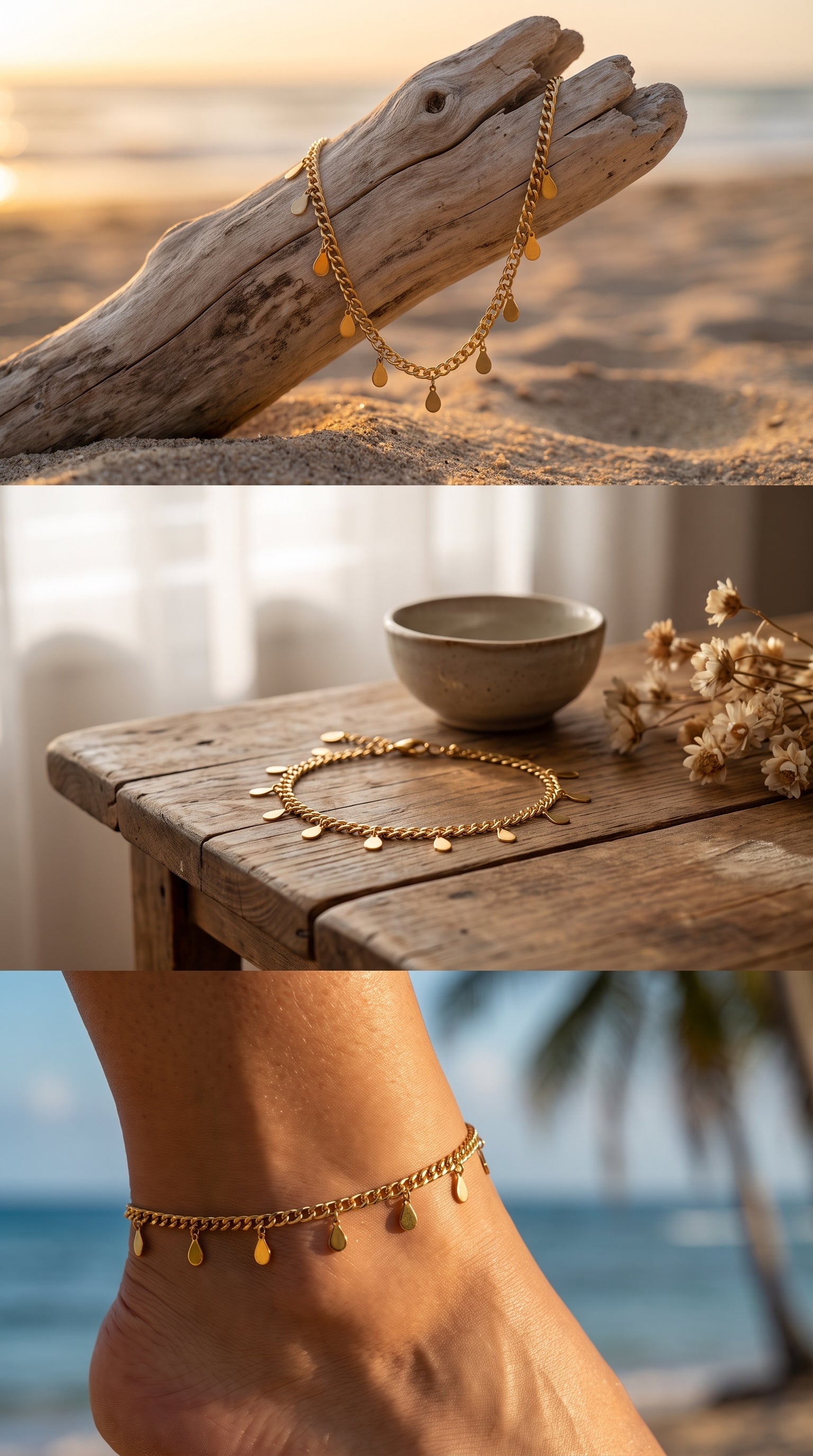 Golden Charm Anti-Tarnish Anklet