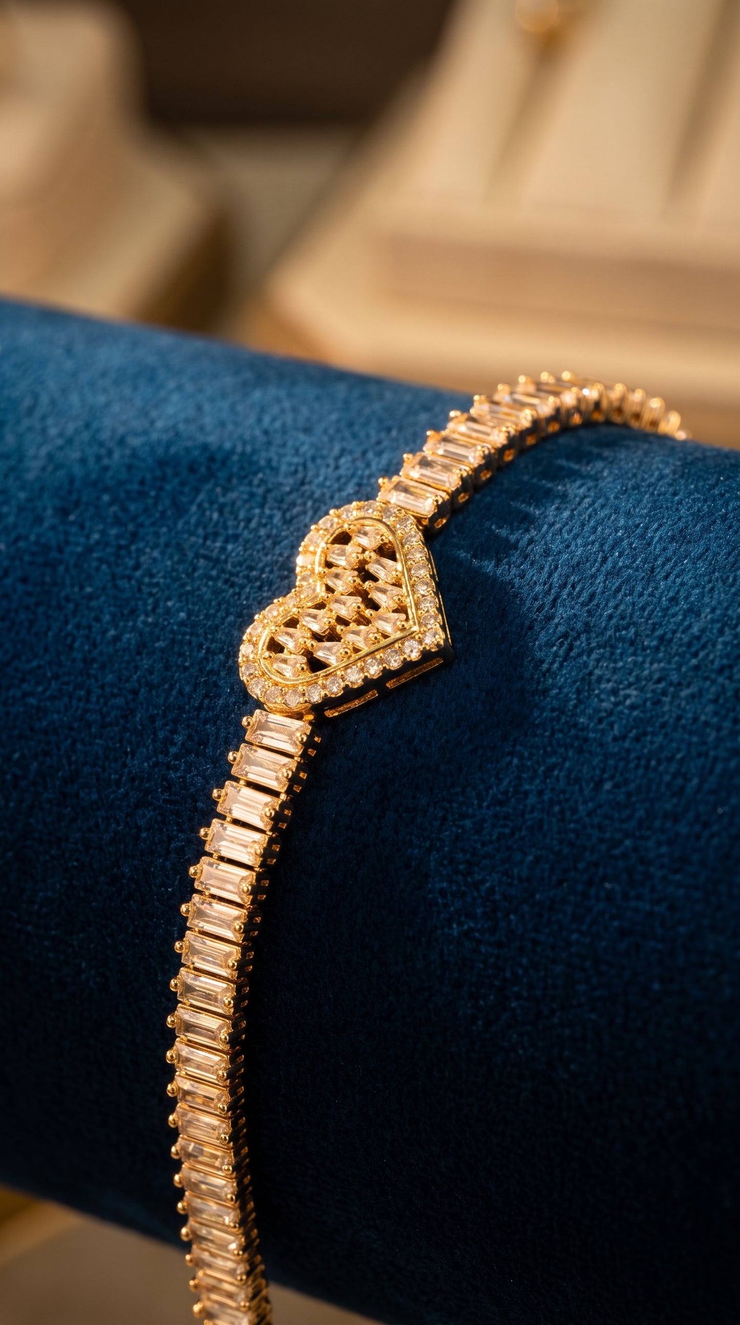 ❤️ Anti-Tarnish Heart Tennis Bracelet