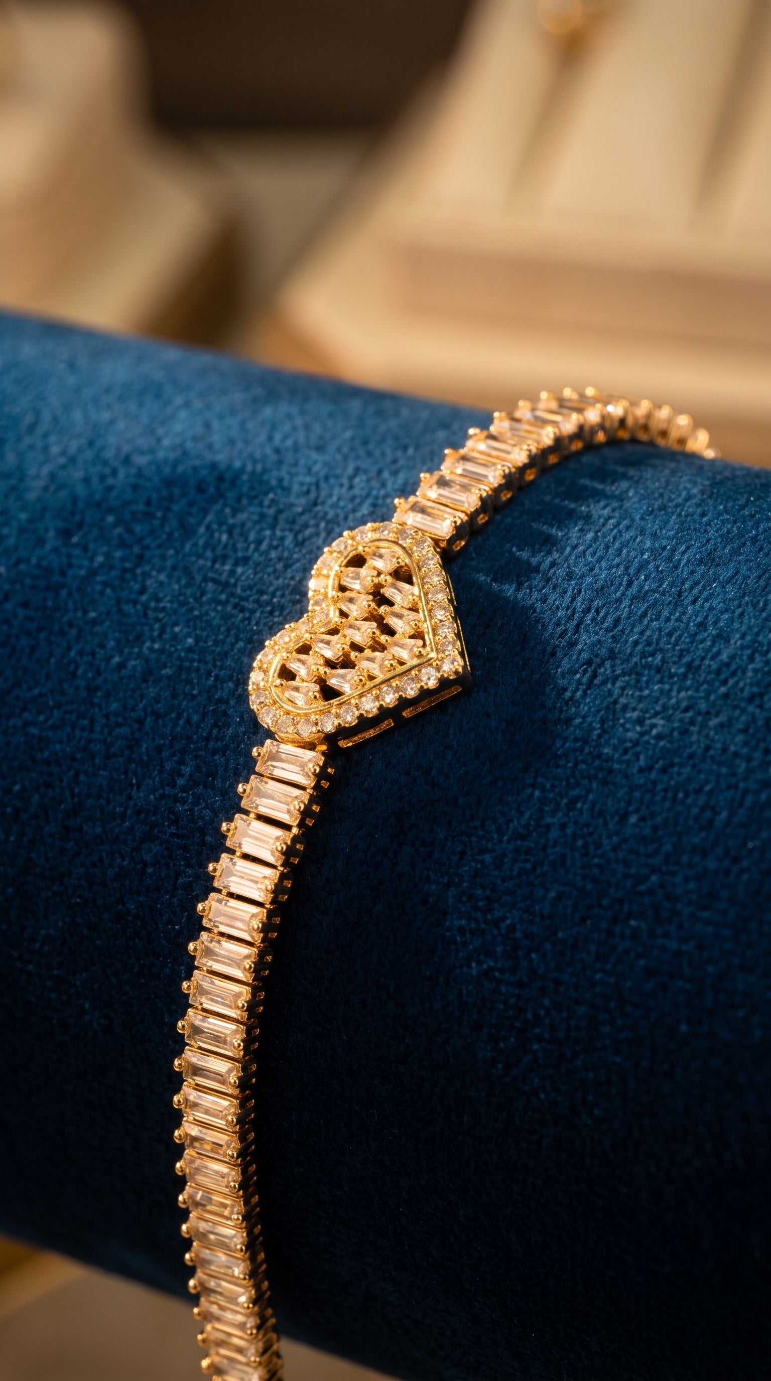 ❤️ Anti-Tarnish Heart Tennis Bracelet
