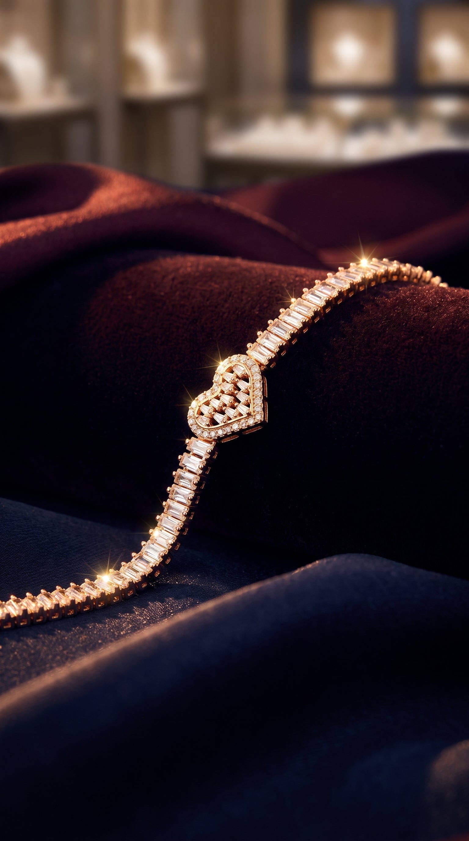 ❤️ Anti-Tarnish Heart Tennis Bracelet