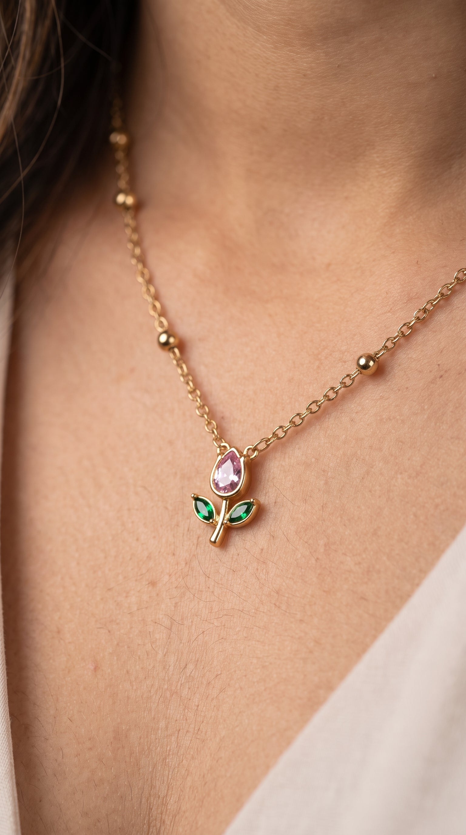 Tulip Anti-Tarnish Necklace