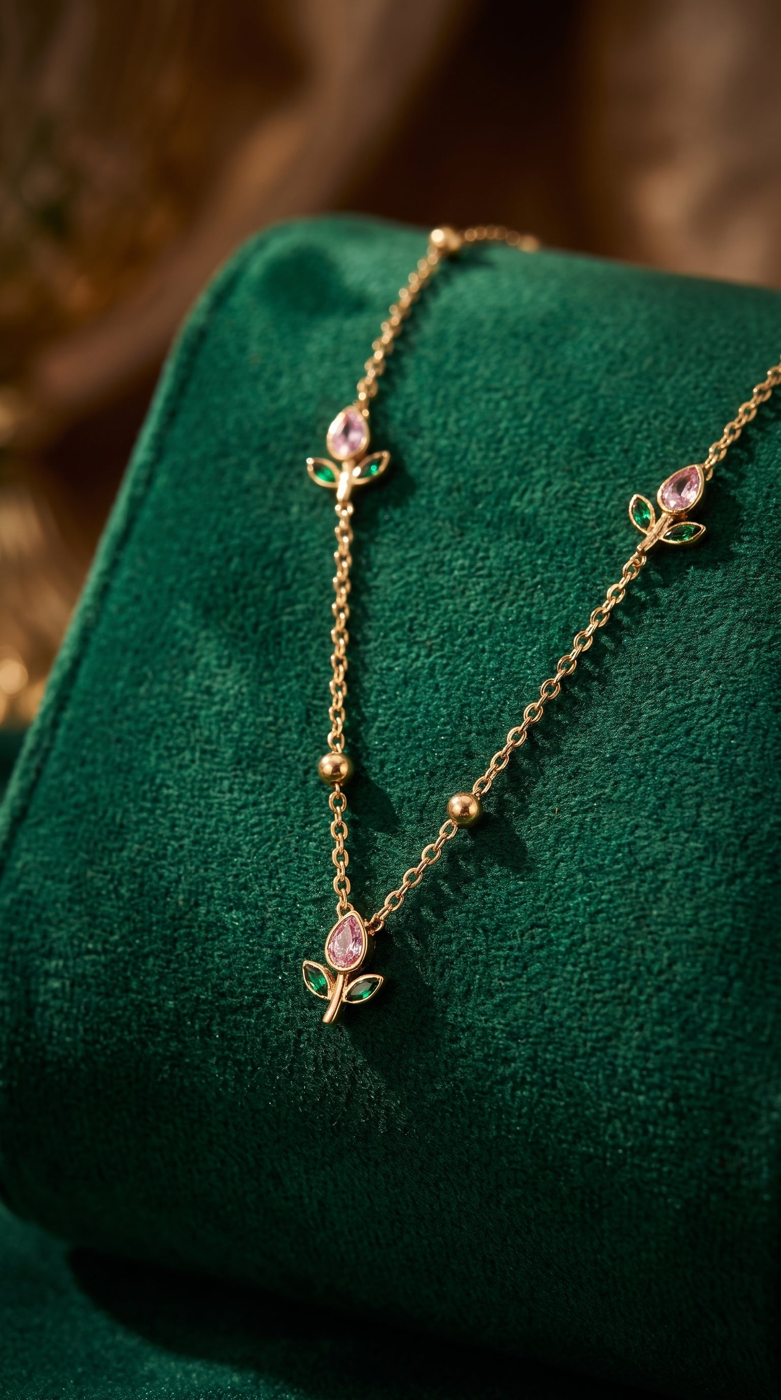 Nianly Jewels Bloom Charm Gold-Tone Necklace