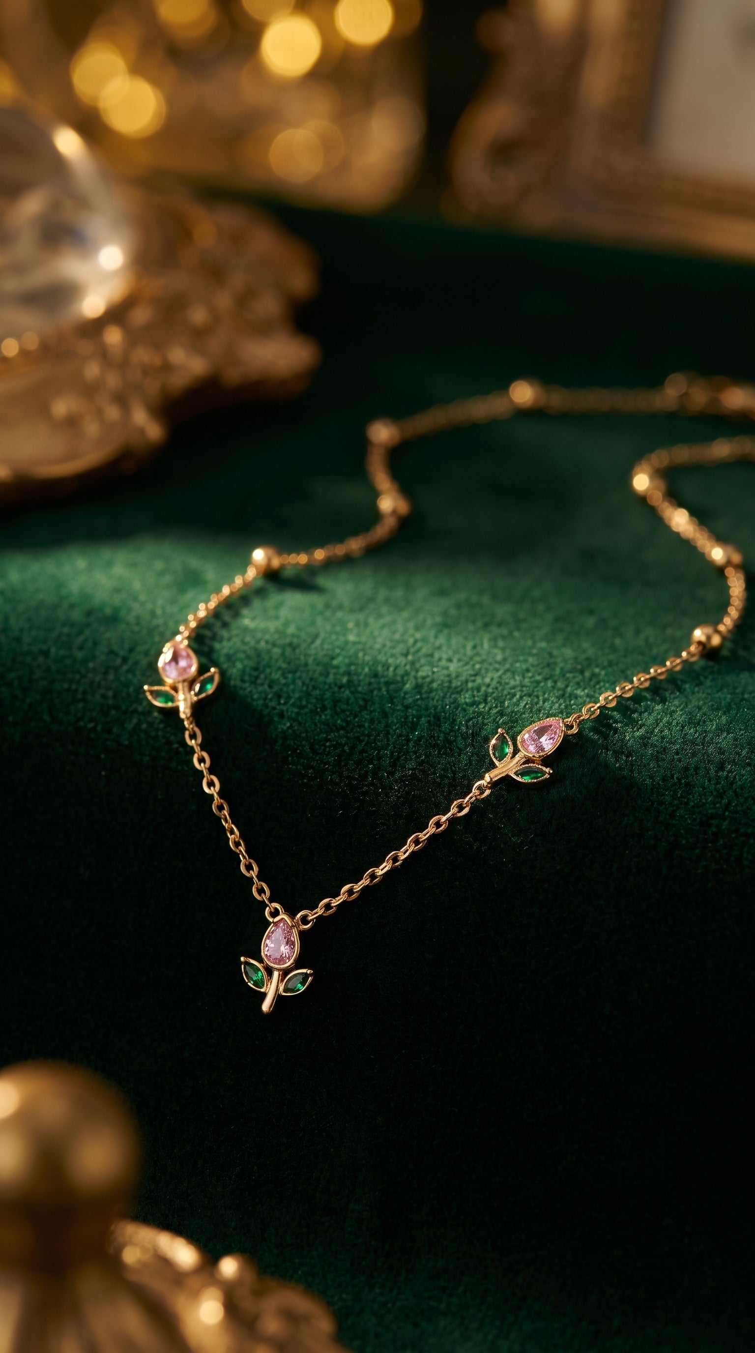 Nianly Jewels Bloom Charm Gold-Tone Necklace