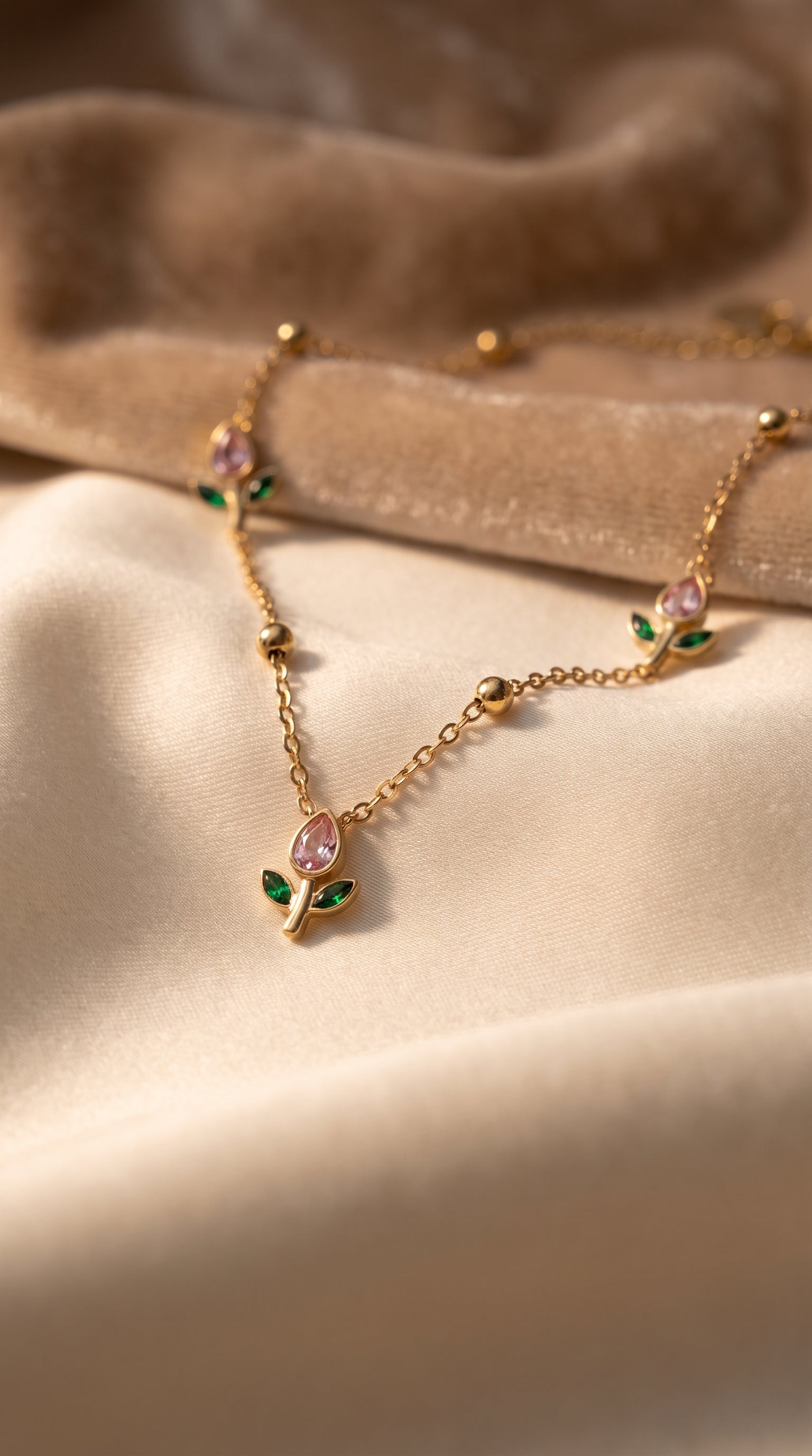 Nianly Jewels Bloom Charm Gold-Tone Necklace