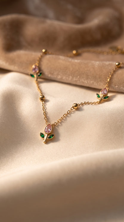 Nianly Jewels Bloom Charm Gold-Tone Necklace