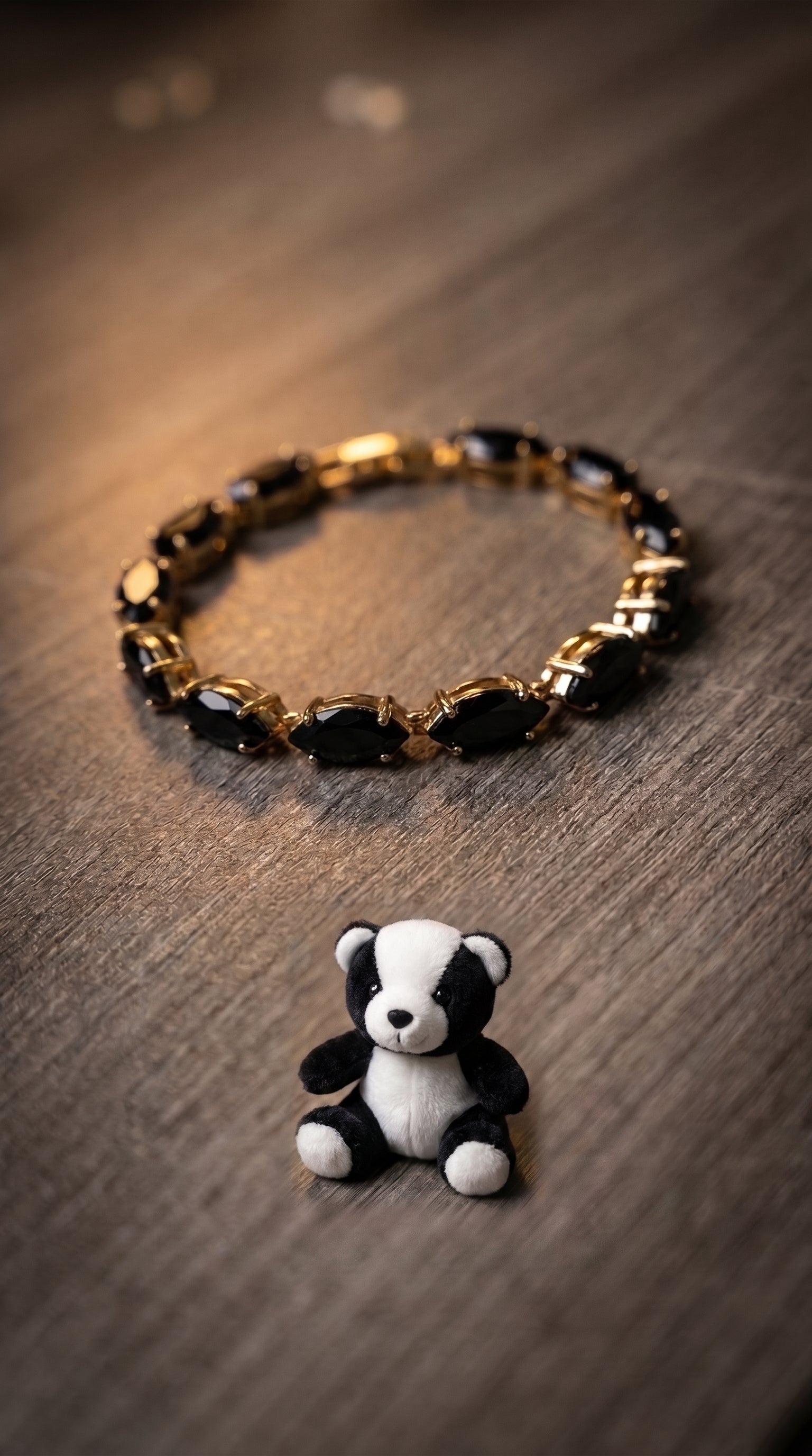 Black Marquise Anti-Tarnish Bracelet
