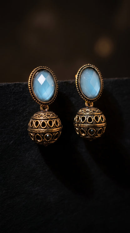 Azure Grace Jhumki Earrings