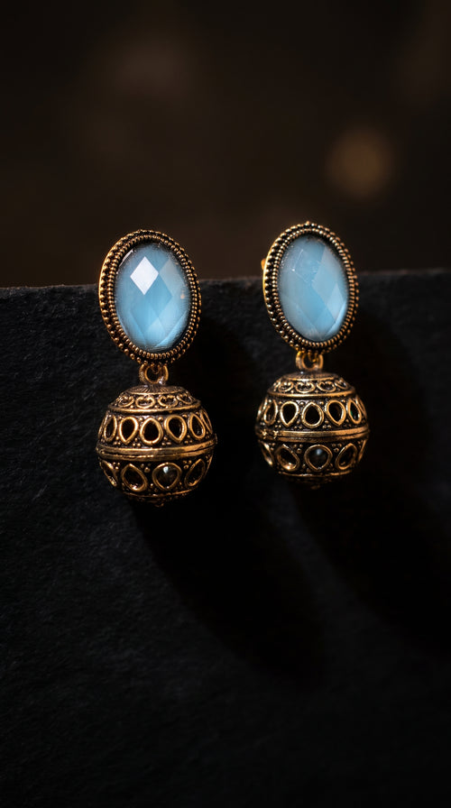 Azure Grace Jhumki Earrings