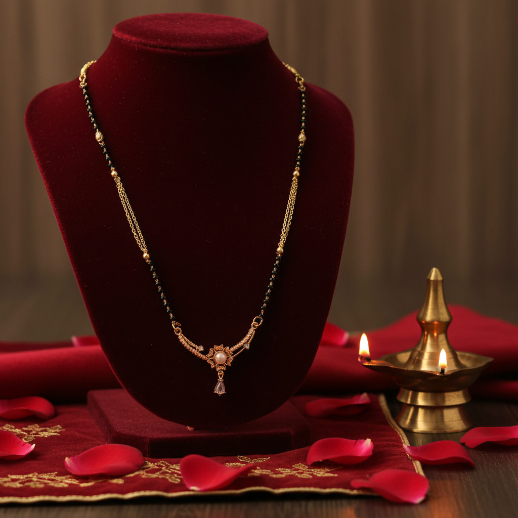 Minimalist Designer Mangalsutra(ANTI TARNISH)