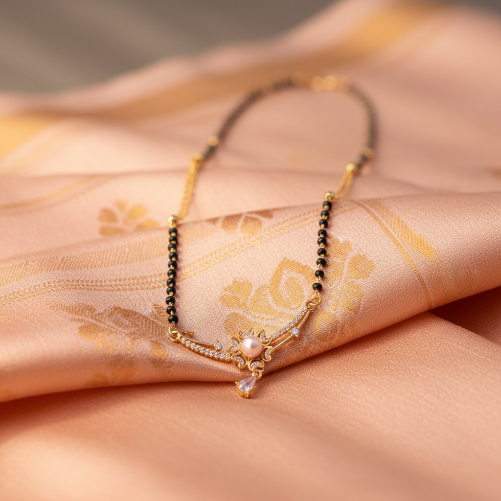 Minimalist Designer Mangalsutra(ANTI TARNISH)
