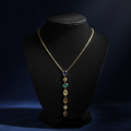 Multicolored Gemstone Cascade Necklace(ANTI TARNISH)