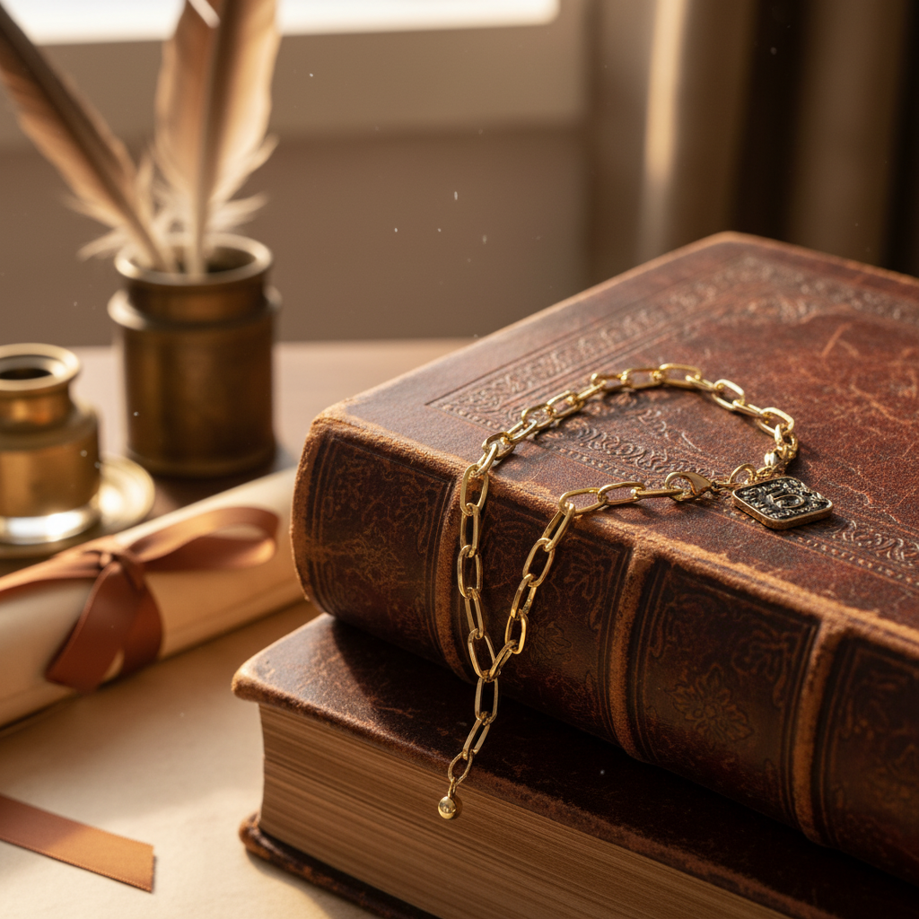 Signature Number-Charm Link Bracelet