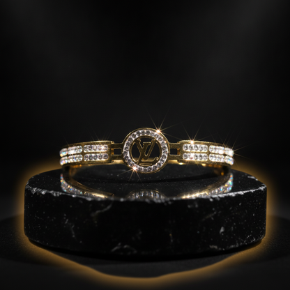 Luxury LV-Inspired Anti-Tarnish Gold Bracelet for Women | Waterproof & Premium Finish