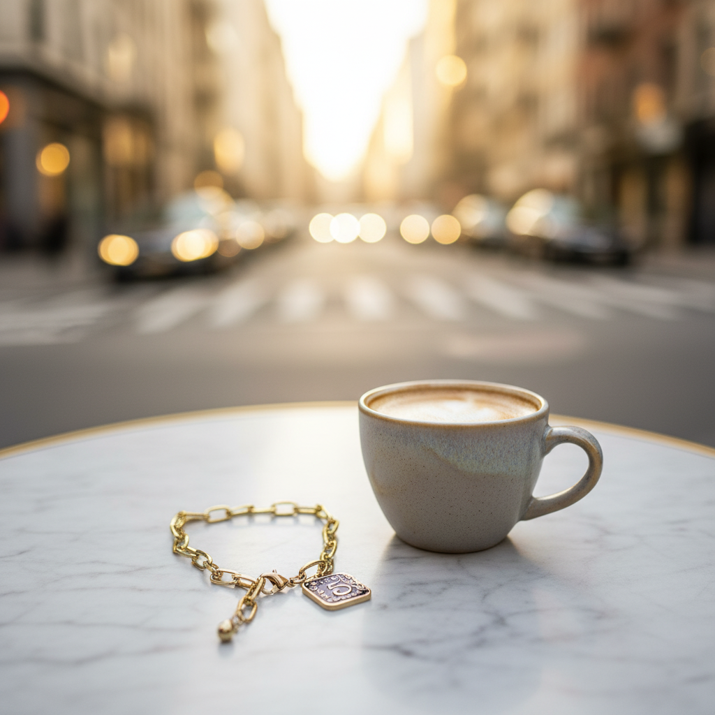 Signature Number-Charm Link Bracelet