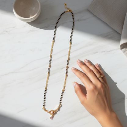 Minimalist Designer Mangalsutra(ANTI TARNISH)