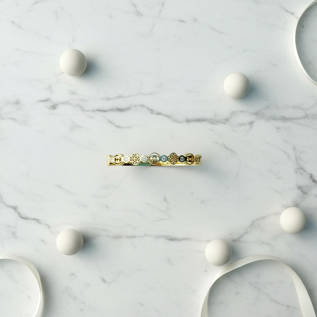 Ornate Crystal Statement Bracelet(ANTI TARNISH)