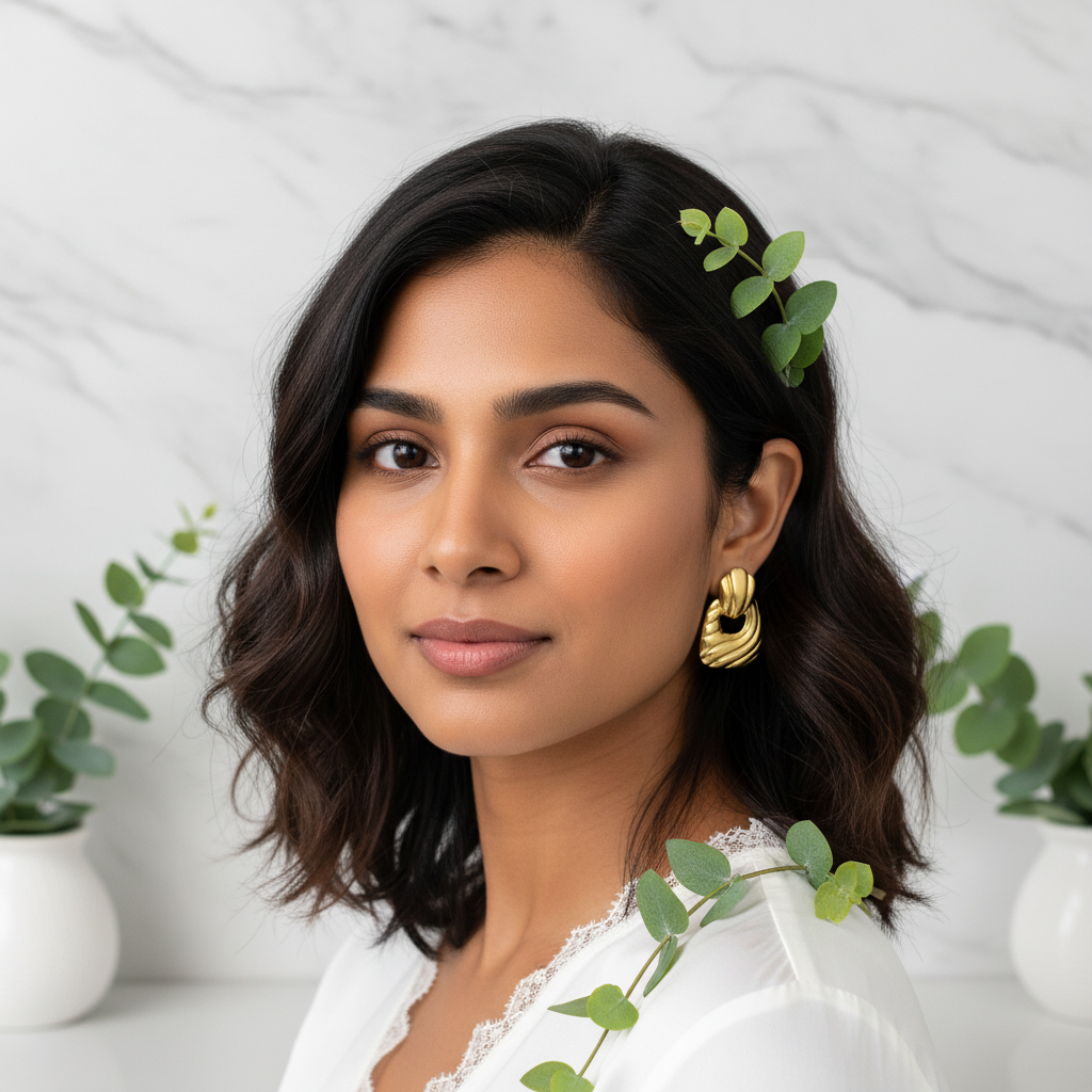Sculptural Gold Studs(ANTI TARNISH)
