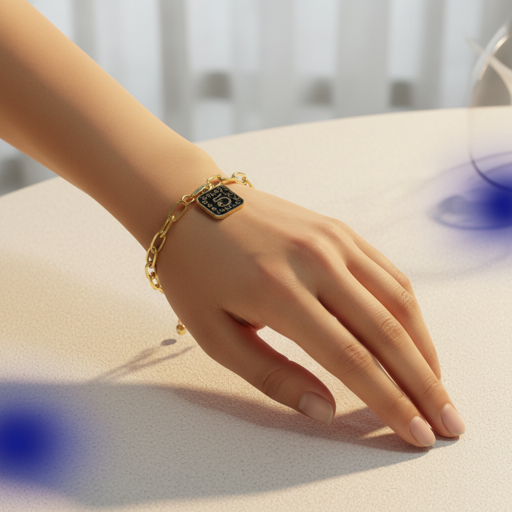 Signature Number-Charm Link Bracelet