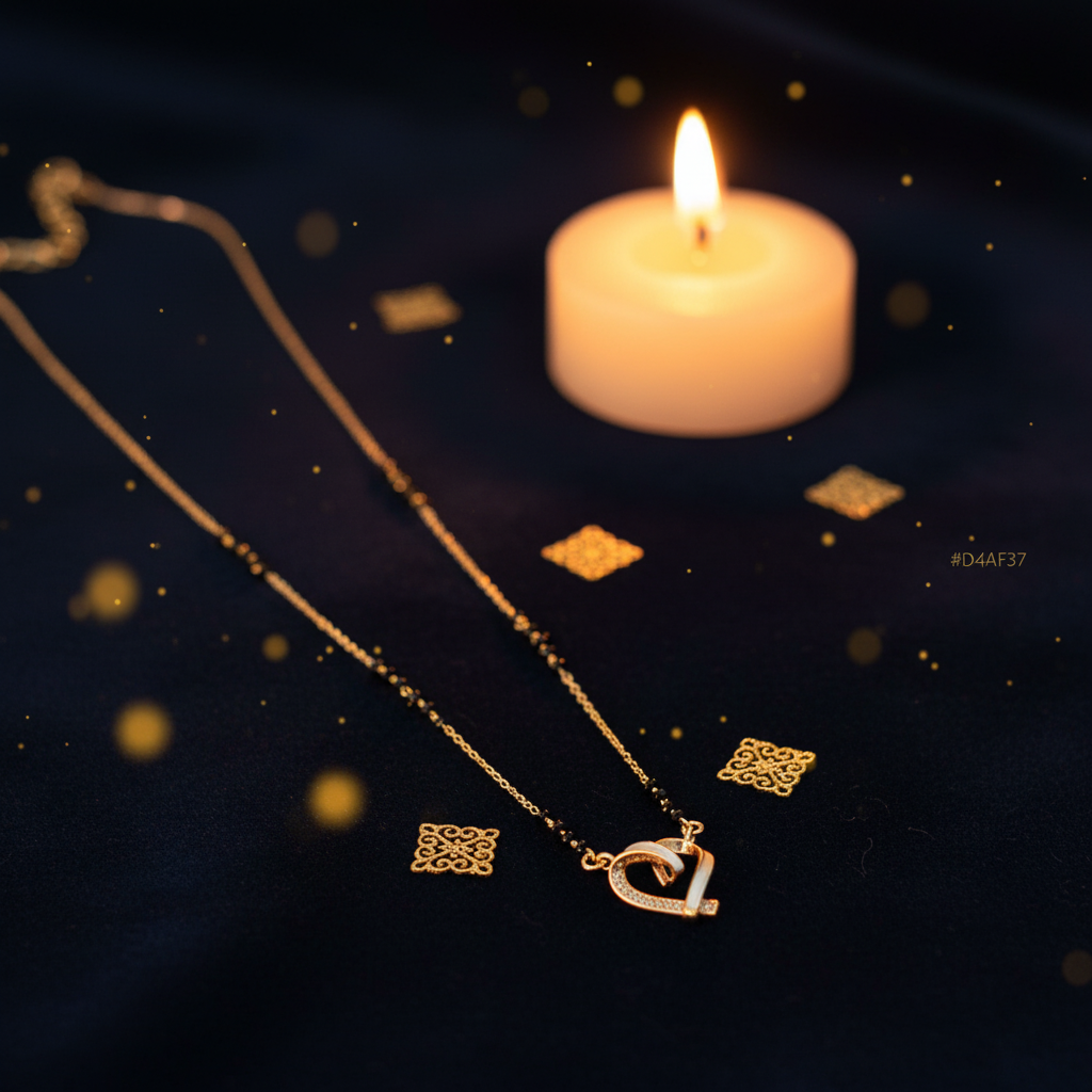 Heart-Shaped Love Mangalsutra(ANTI TARNISH)