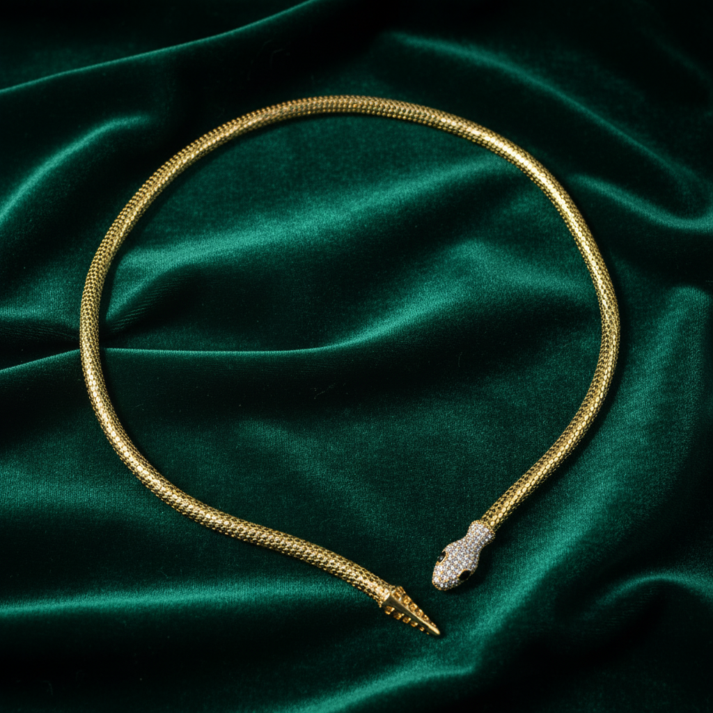Signature Long Gold Statement Necklace