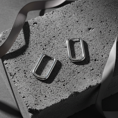 Sleek Rectangular Hoop Earrings