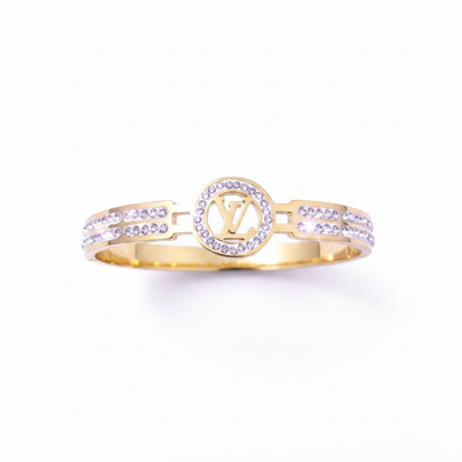 Luxury LV-Inspired Anti-Tarnish Gold Bracelet for Women | Waterproof & Premium Finish