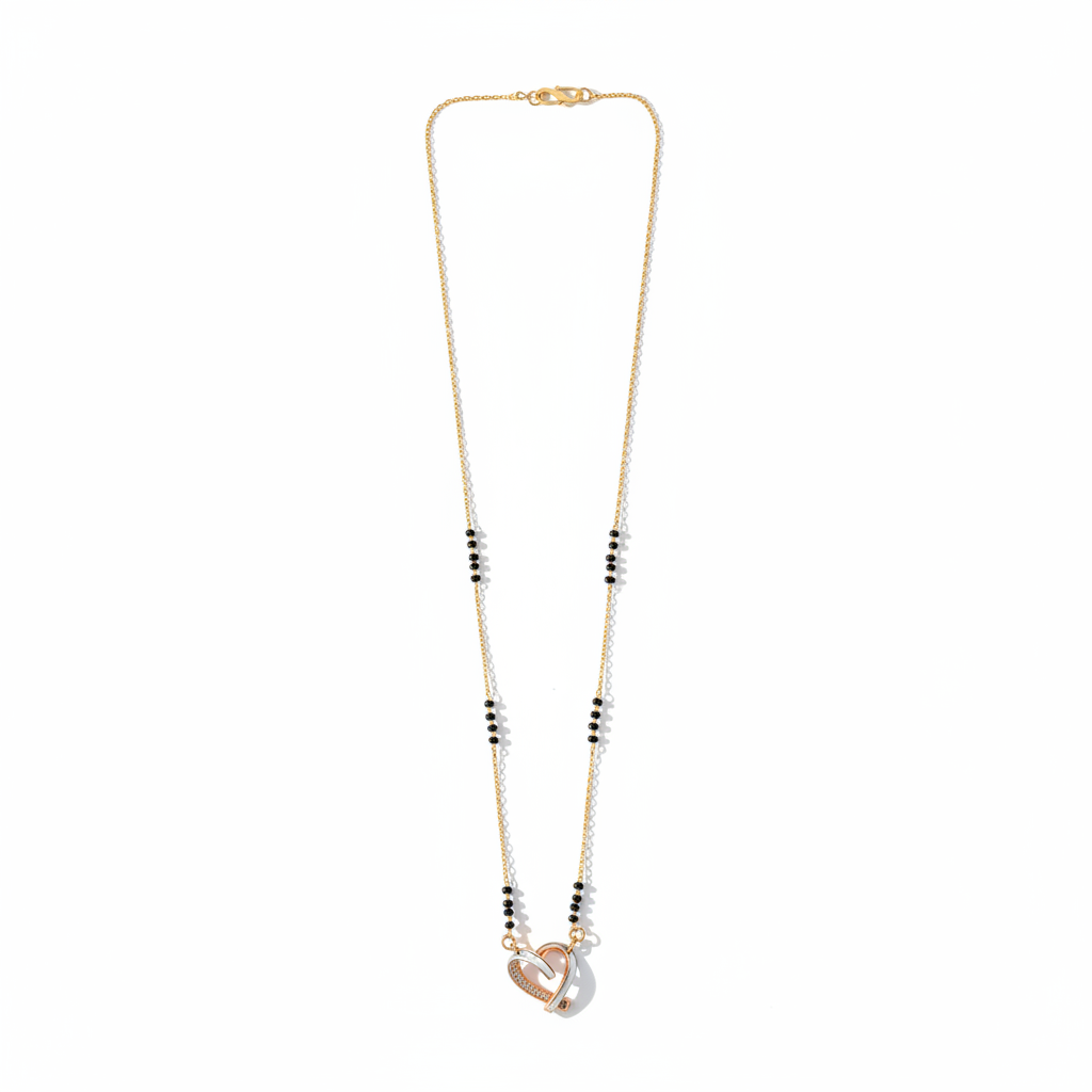 Heart-Shaped Love Mangalsutra(ANTI TARNISH)