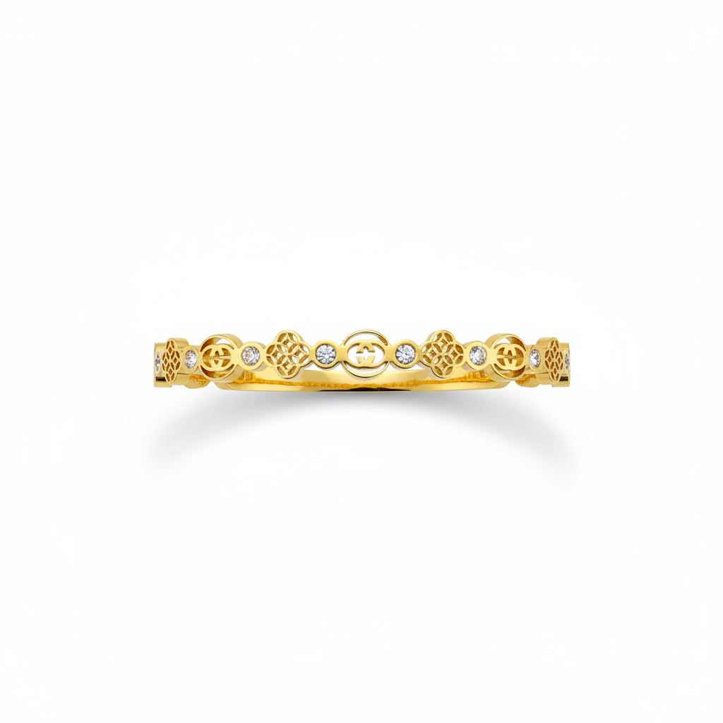 Ornate Crystal Statement Bracelet(ANTI TARNISH)