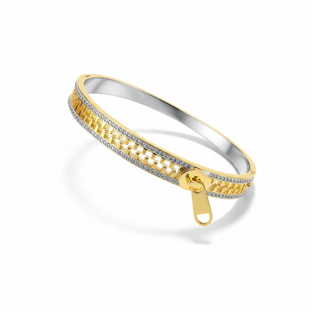 Zipper-Inspired Statement Bracelet(ANTI TARNISH)