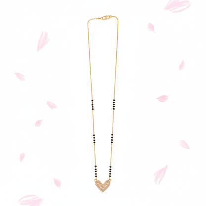 V-Shaped Crystal Mangalsutra(ANTI TARNISH)