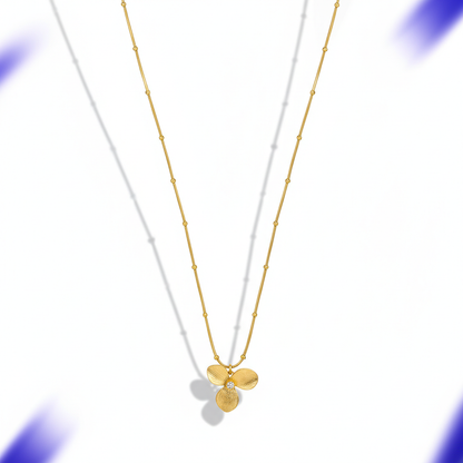 Golden Floral Pendant Necklace(ANTI TARNISH)