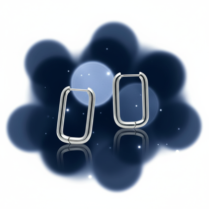 Sleek Rectangular Hoop Earrings