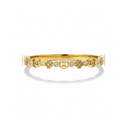 Ornate Crystal Statement Bracelet(ANTI TARNISH)