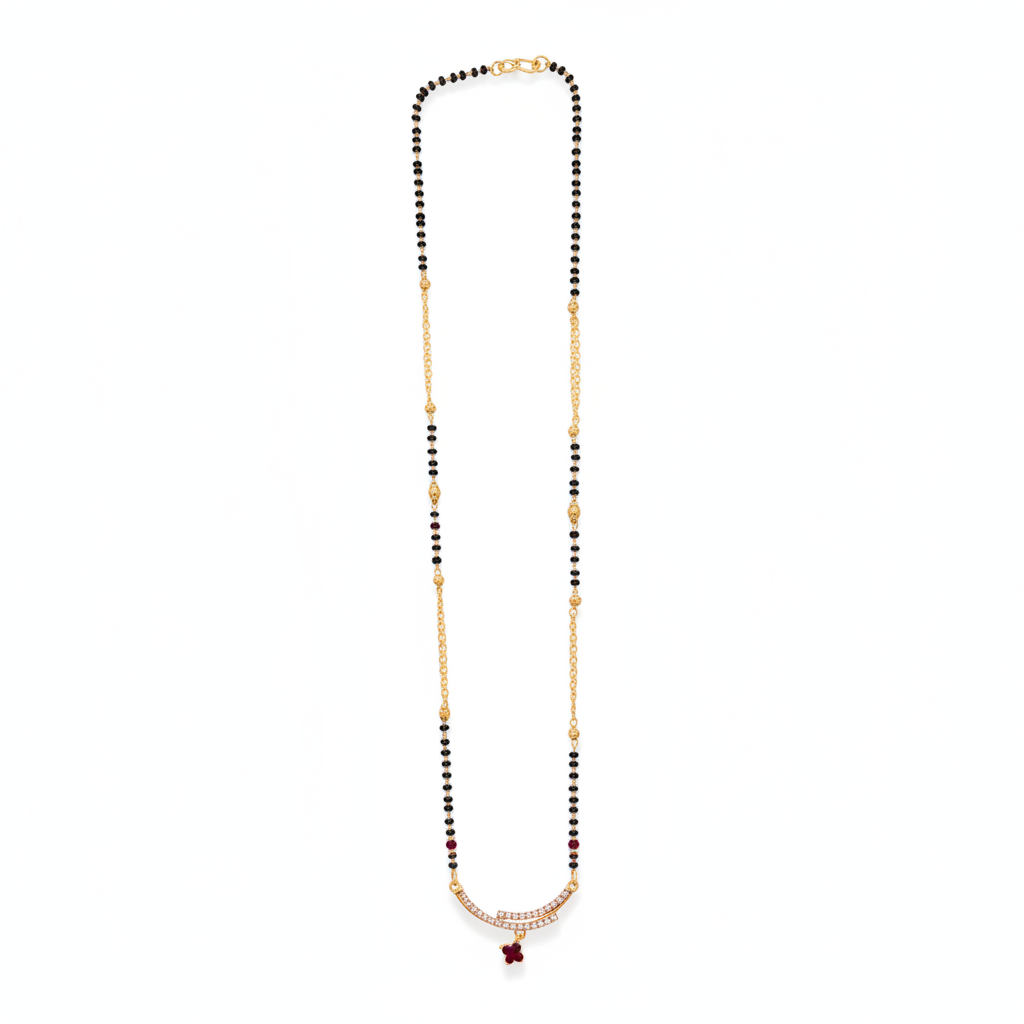 Classic Crescent Charm Mangalsutra(ANTI TARNISH)