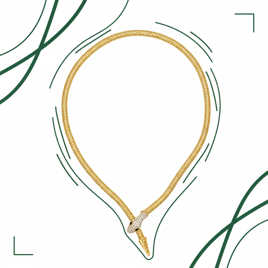 Signature Long Gold Statement Necklace