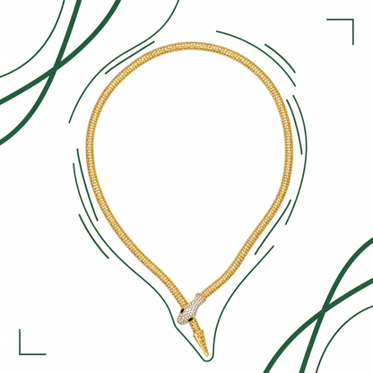 Signature Long Gold Statement Necklace