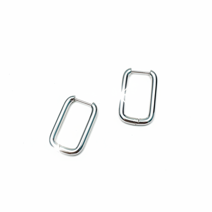 Sleek Rectangular Hoop Earrings