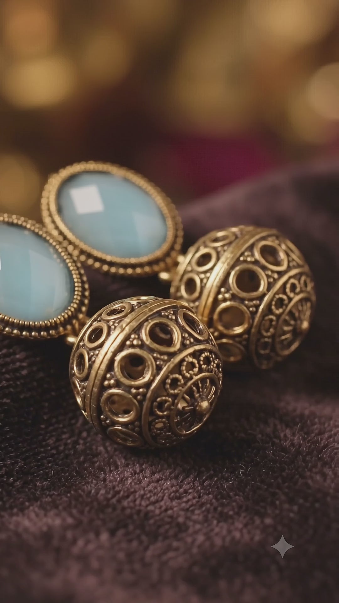 Azure Grace Jhumki Earrings
