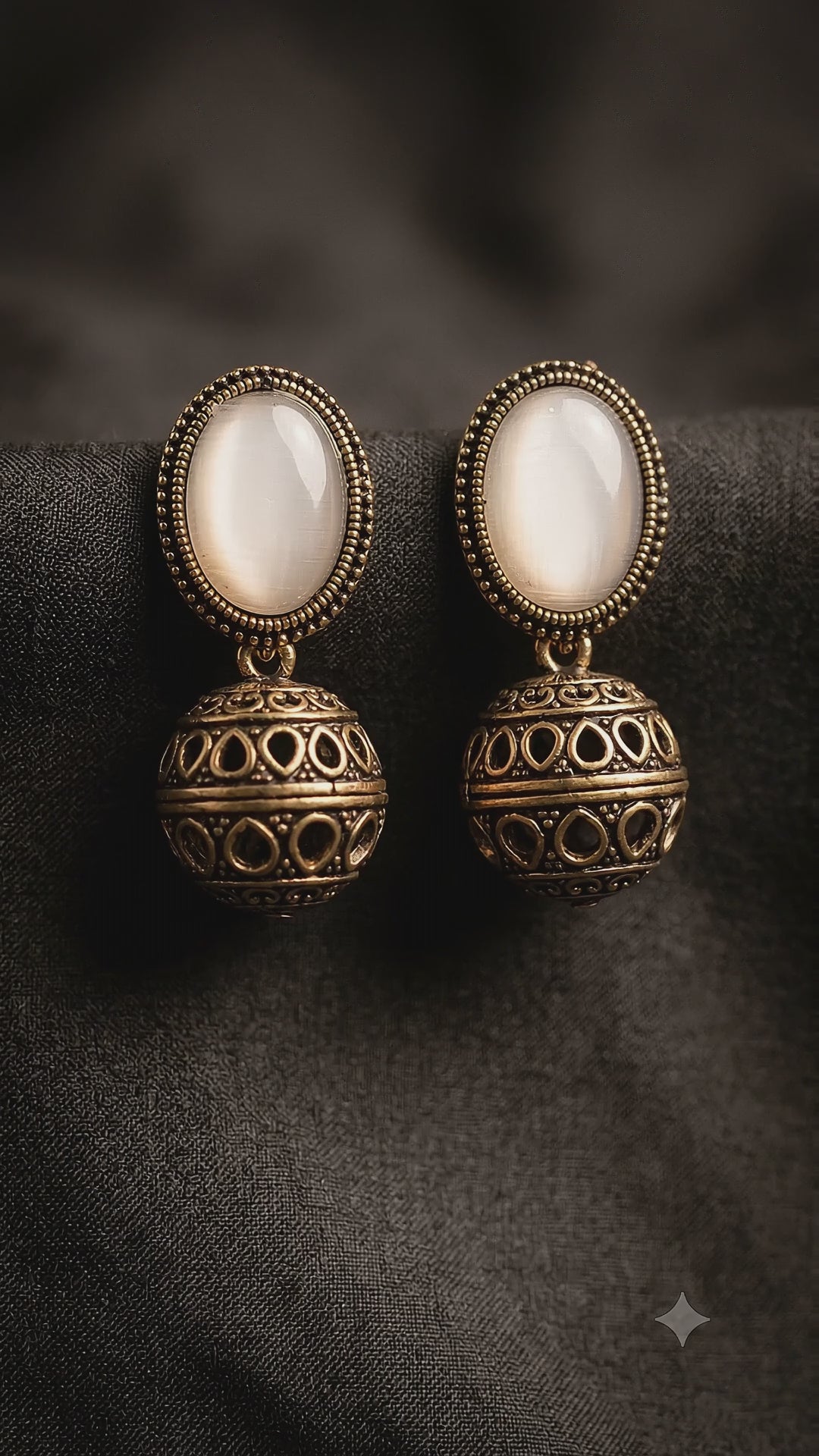 Ivory Pearl Jhumki Earrings