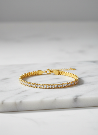 Radiant Crystal Tennis Bracelet(ANTI TARNISH)
